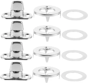 10 Sets Knob Lock Purses Handbag Closure Clip Metal Bag Closure Turn Lock for Wallet Handbag Turn Lock Handbag Craft Supplies Turn Button Fasteners Briefcase Lock Zinc Alloy Silver