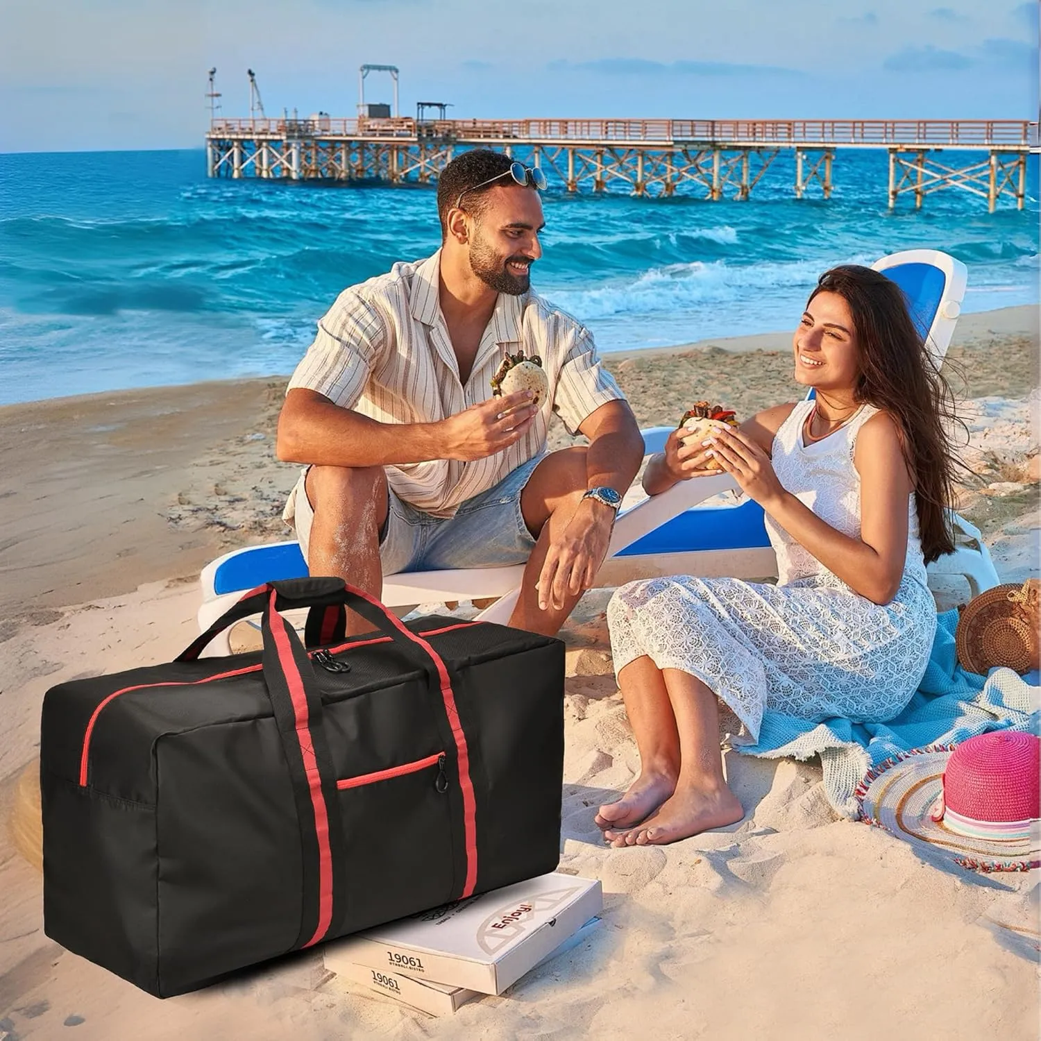 100L Large Duffle Bag for Travel 31.1” Diffle Bag - Overnight Weekender Camping, Storage for Men Women, 2 Pack