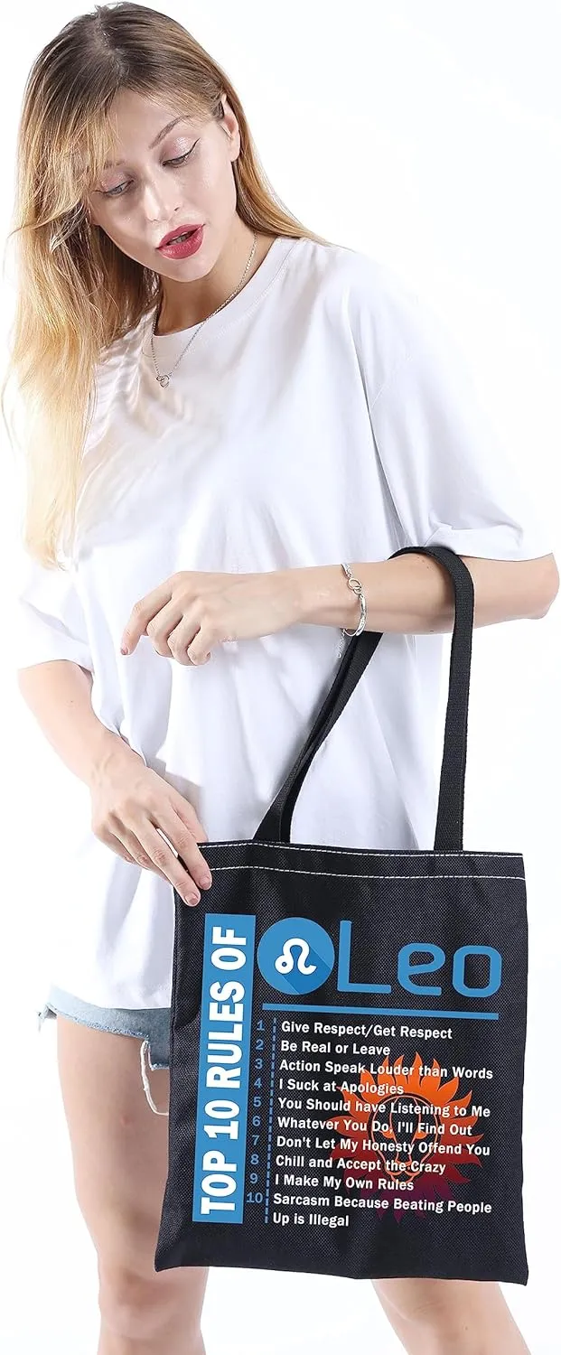 12 Zodiac Signs Gift Birthday Gifts for Women Top 10 Rules Of Zodiac Handle Bag Horoscope Tote Bag