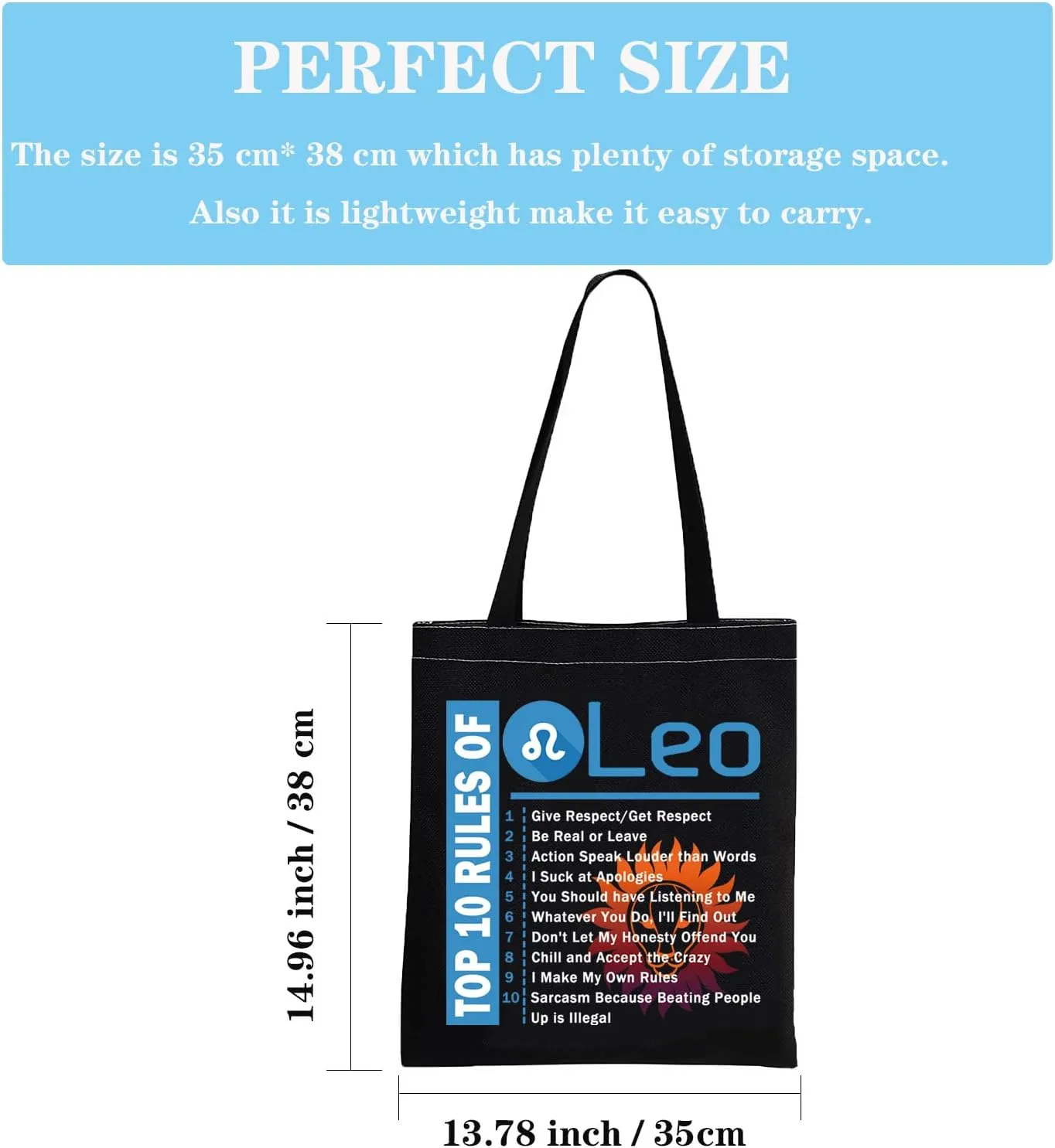 12 Zodiac Signs Gift Birthday Gifts for Women Top 10 Rules Of Zodiac Handle Bag Horoscope Tote Bag