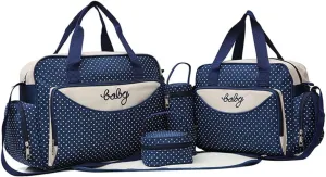 1Set Large Capacity Mummy Tote Stylish Dot Printed Shoulder Handbag for Moms Durable and Lightweight Multi Function Diaper Bag for Outings and
