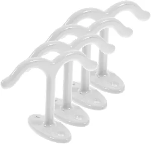 1set Metal Closet Hooks Dual Prong Hangers for Coats Towels Handbags Stylish Design for Home Organization Sturdy Construction 4pcs