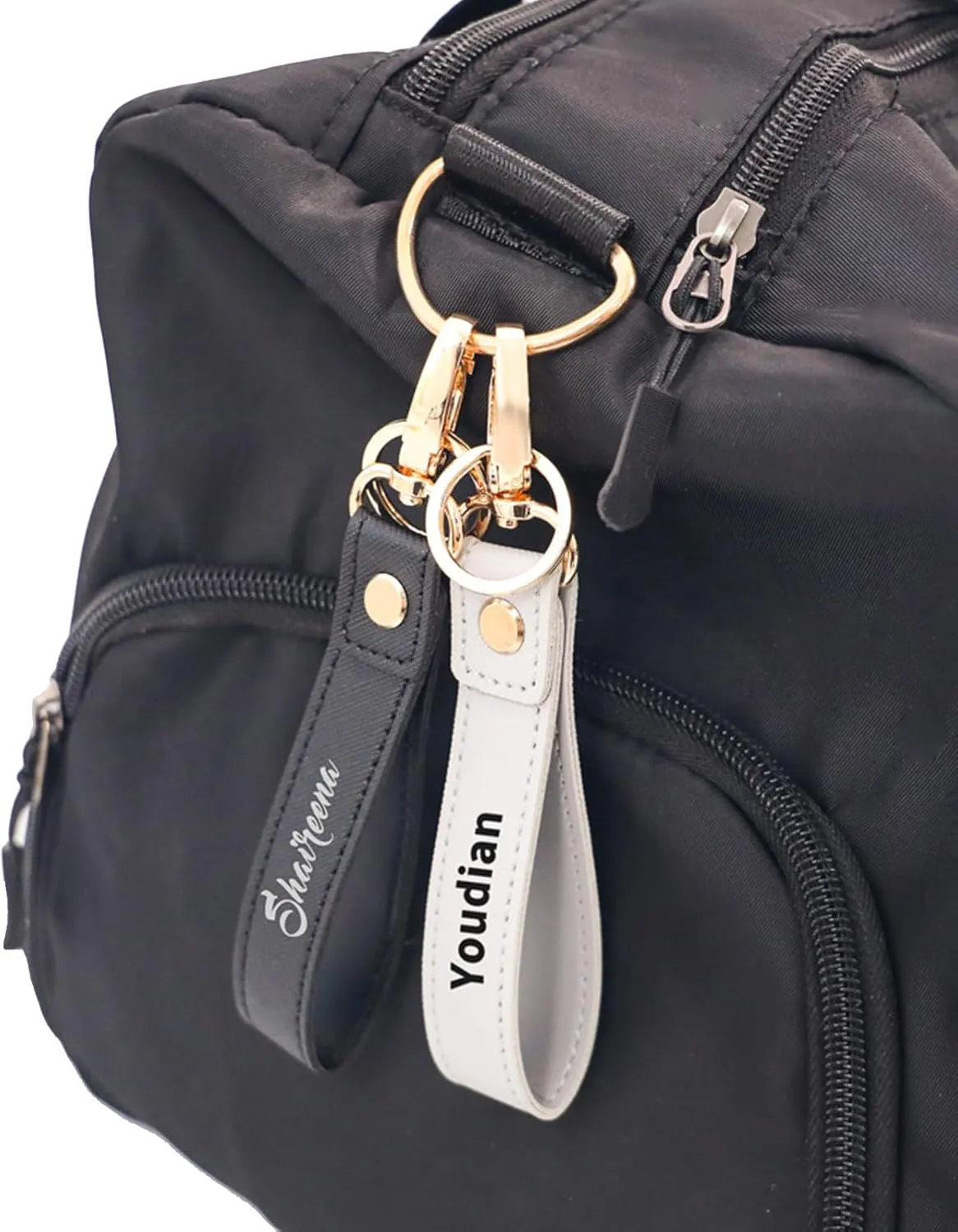 2 Pack Personalised Leather Keychain Custom Keychain Personalised Keychain for Men and Women Custom Name Date or Phrase - Size 5.5 * 1.18INCH
