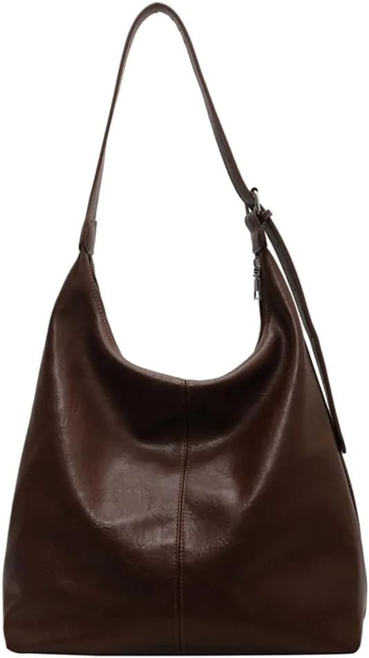 2 Pcs Women PU Crossbody Bag Underarm Bag Stylish Large Capacity Shoulder Bag Fashion Work Tote Bag with Adjustabl
