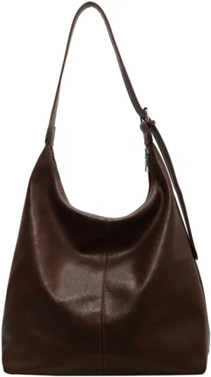 2 Pcs Women PU Crossbody Bag Underarm Bag Stylish Large Capacity Shoulder Bag Fashion Work Tote Bag with Adjustabl
