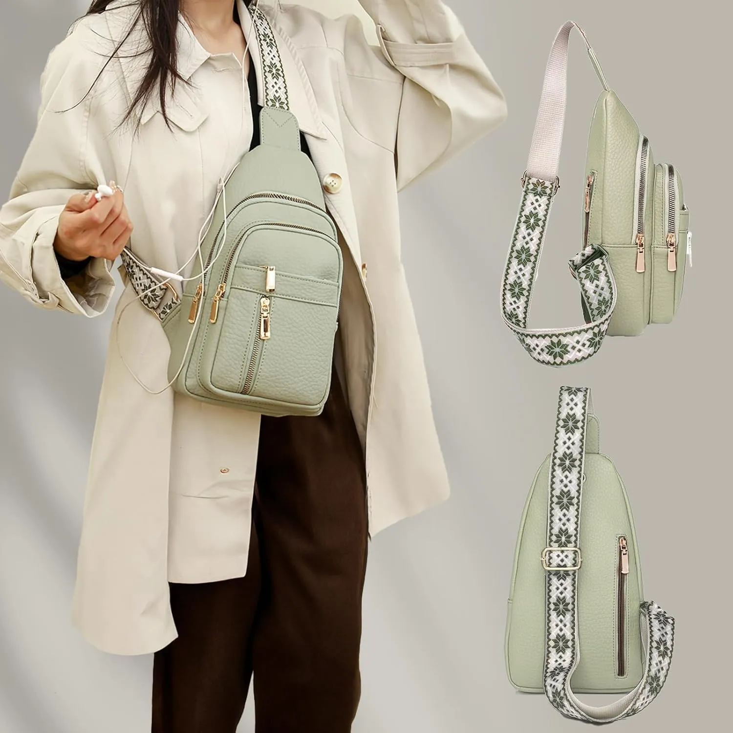 2025 Crossbody Bag,Travel Small Sling Bag Crossbody Bags for Women-Vegan Leather Fanny Pack Crossbody Bags for Women