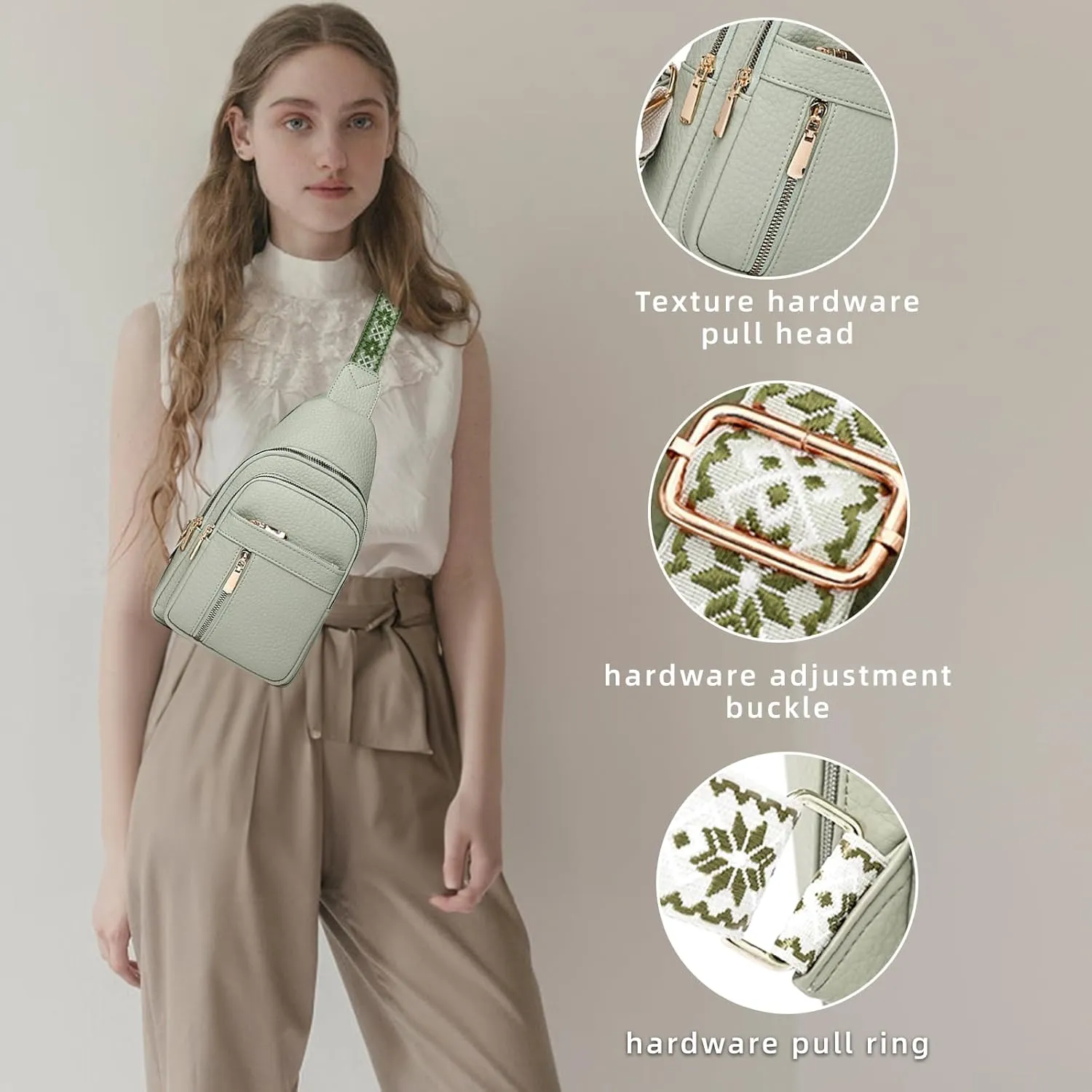 2025 Crossbody Bag,Travel Small Sling Bag Crossbody Bags for Women-Vegan Leather Fanny Pack Crossbody Bags for Women