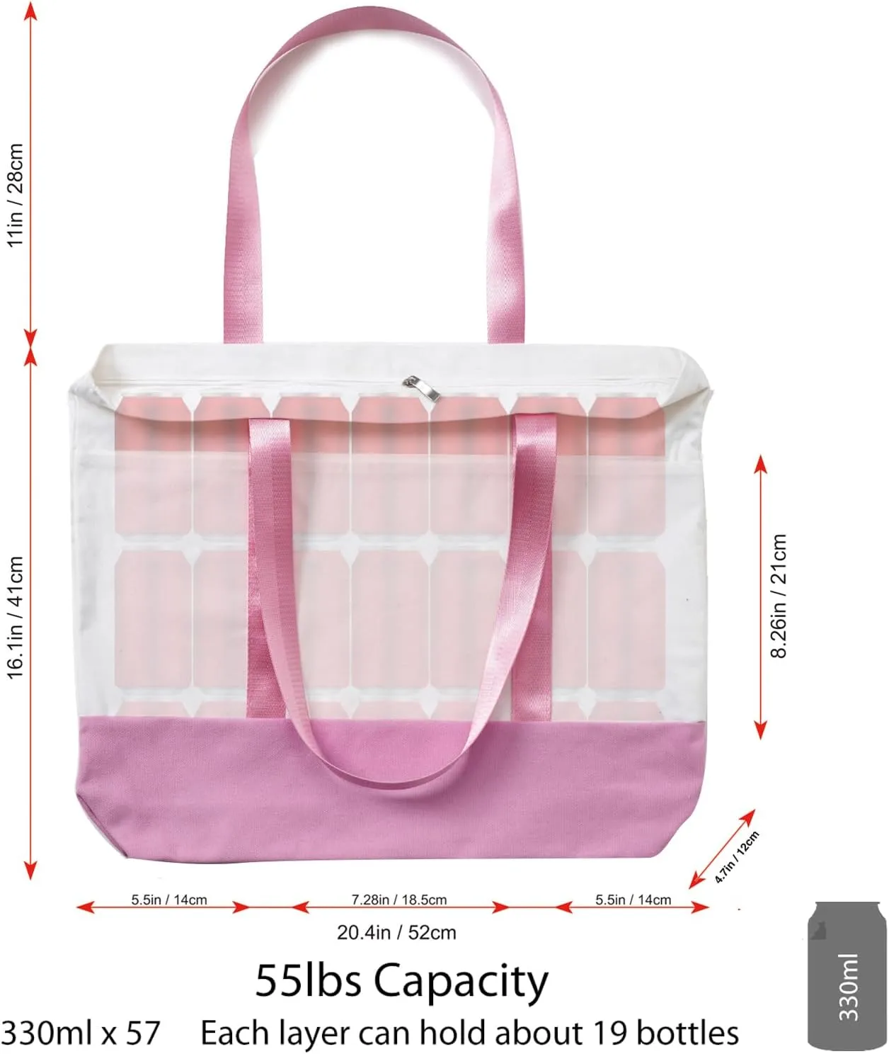 21in Heavy duty large canvas totes bag 12oz reusable zippered grocery shopping bag, extra large totes bag for women