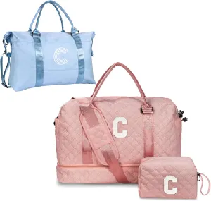 2PC Initial Travel Duffel Bag