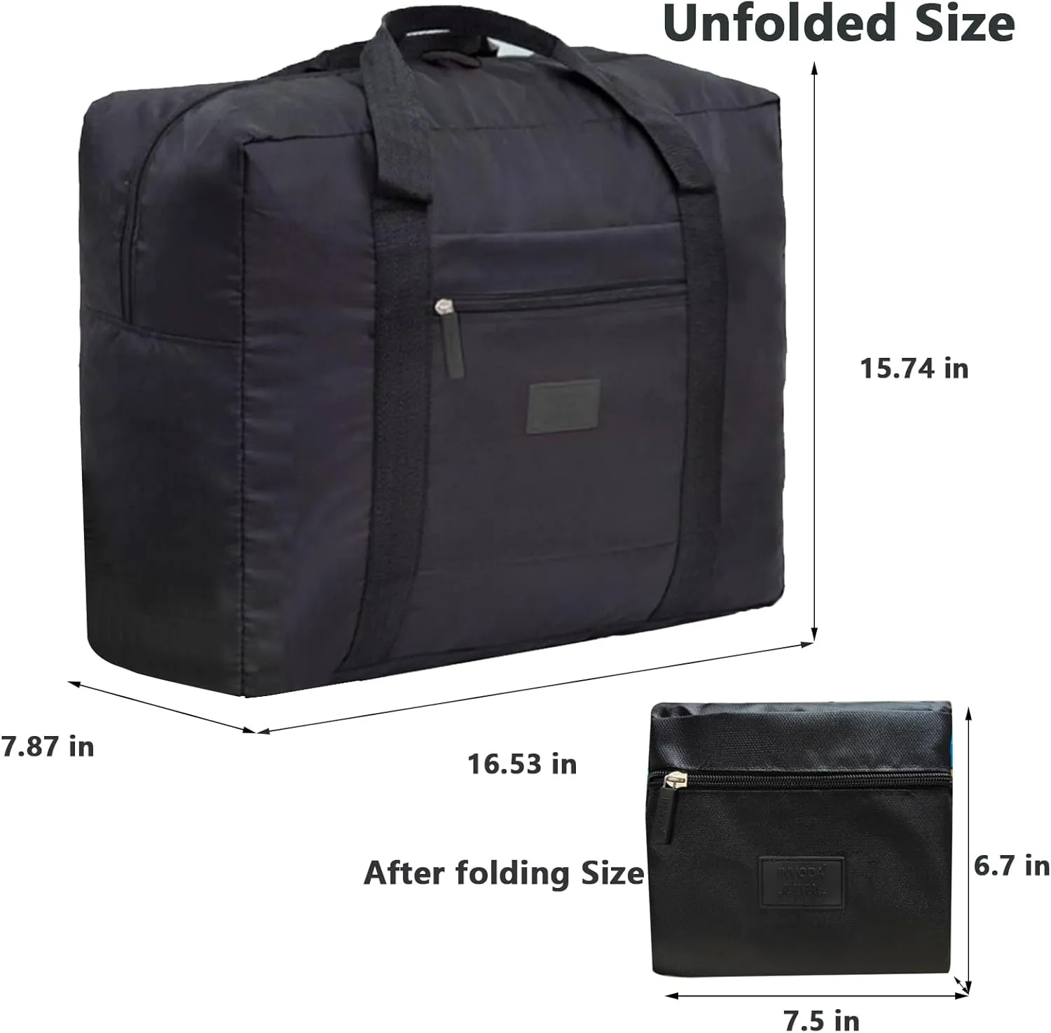 2PCS Travel Bag Foldable Luggage Bag for Spirit Airlines Tote Carry on Duffle Bag Sports Gym Water Resistant Personal Item Bag Weekender Overnight Bags (Red Black)