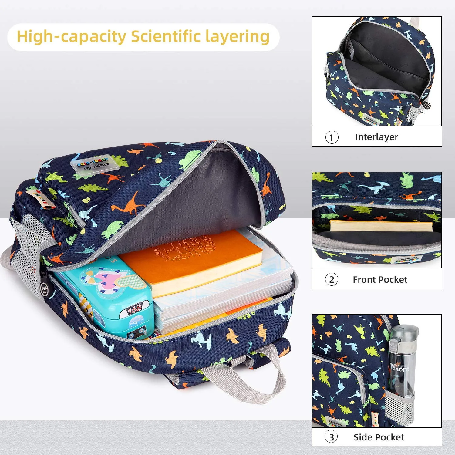 3D Dinosaur Backpack Toddler Backpacks for Boys and Girls Kids Backpack Waterproof Preschool Safety Harness Leash (Dinosaur Paradise)