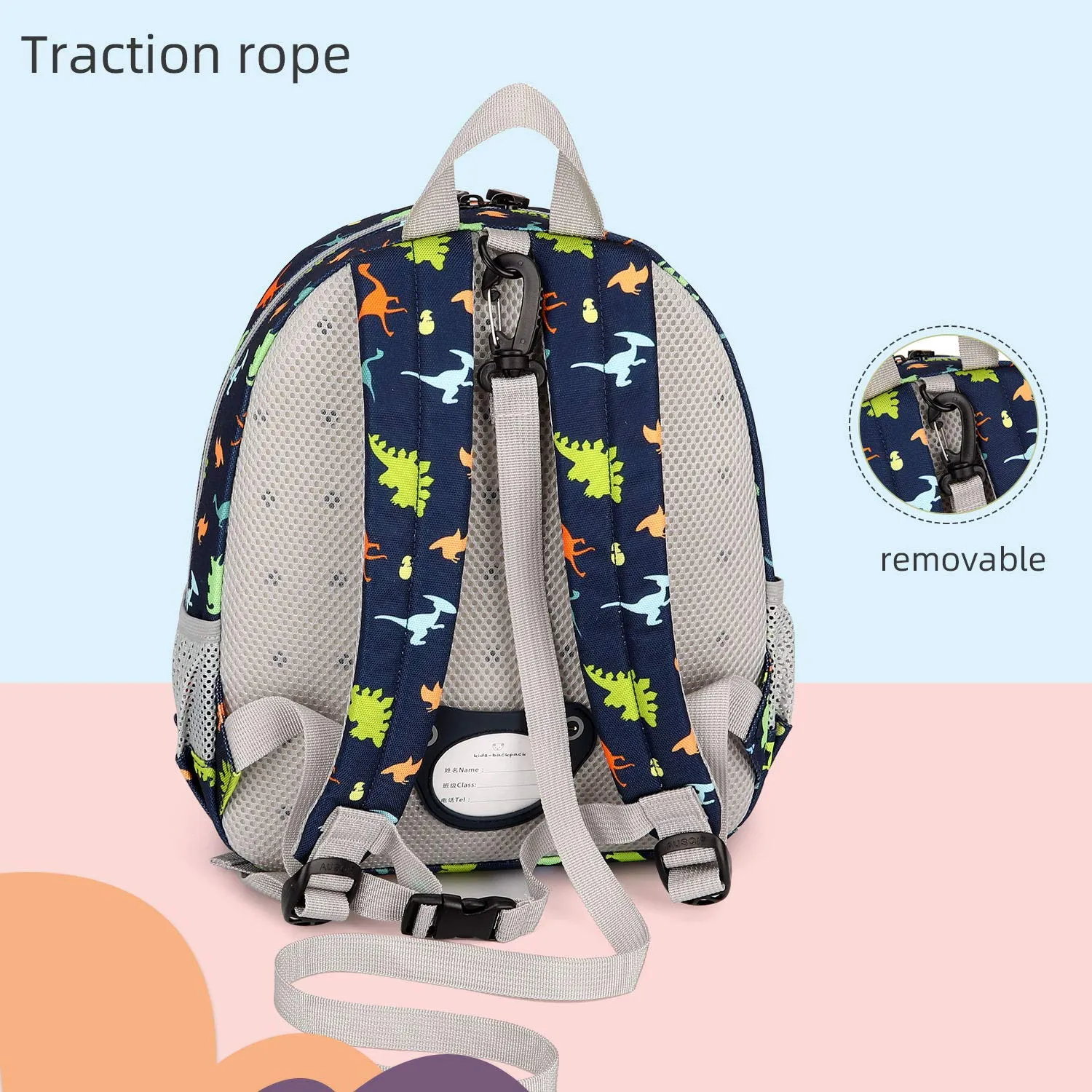 3D Dinosaur Backpack Toddler Backpacks for Boys and Girls Kids Backpack Waterproof Preschool Safety Harness Leash (Dinosaur Paradise)