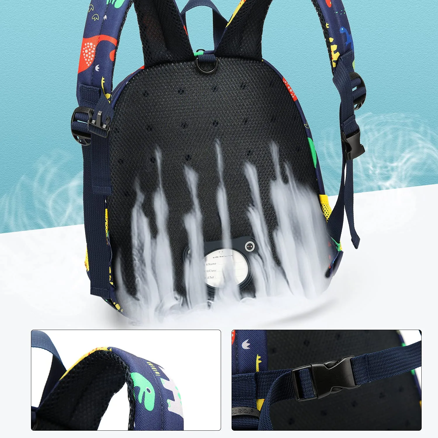 3D Dinosaur Backpack Toddler Backpacks for Boys and Girls Kids Backpack Waterproof Preschool Safety Harness Leash (Roar)