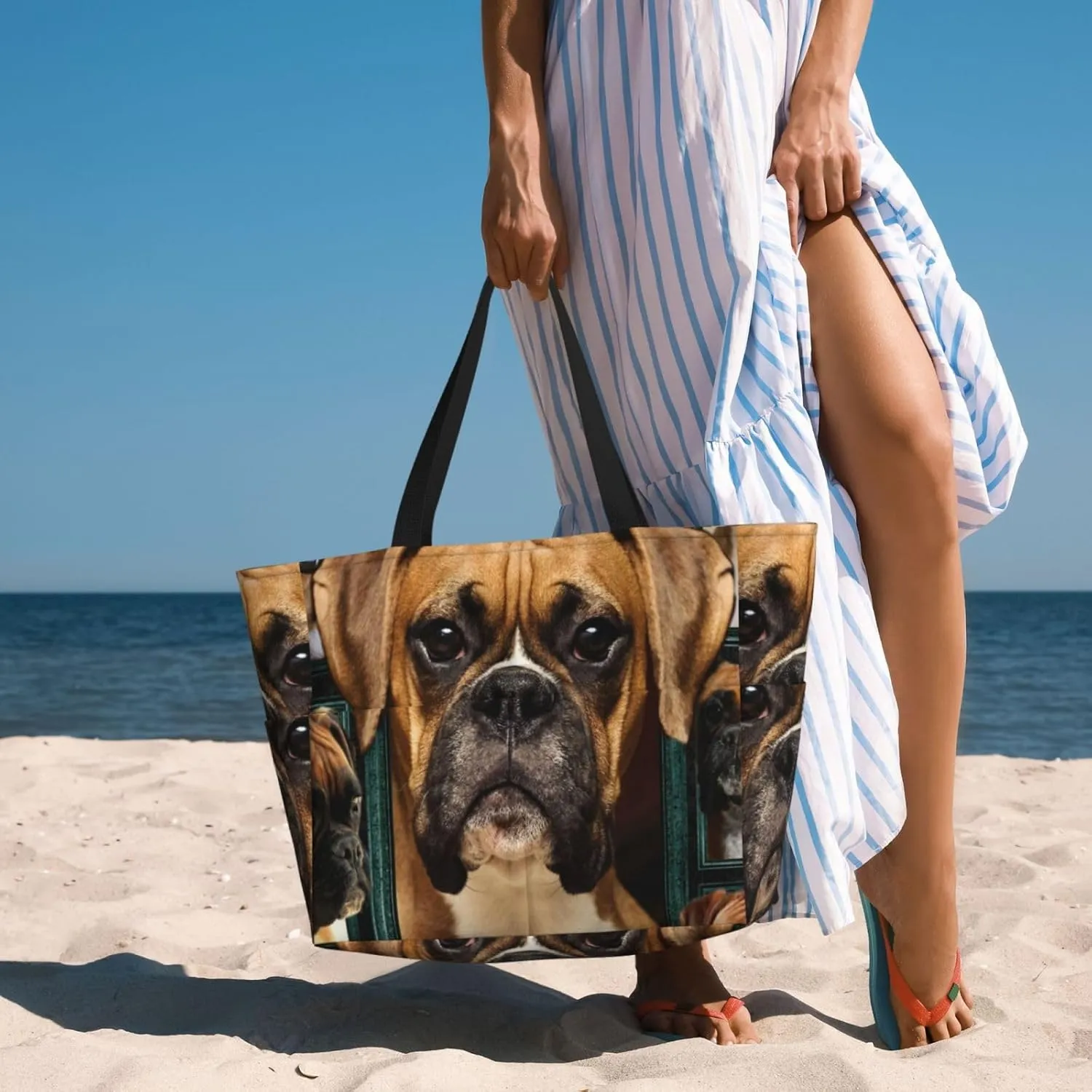 3d Sloth Large Capacity Waterproof Sandproof Beach Totes Bags,Pool Bag Travel Essentials With Zipper And Pockets