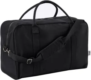 45L Large Travel Duffel Bag Weekender Bag for Women Canvas Overnight Bag Carry On Luggage Duffel Bag (Black)