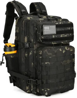 45L Tactical Assault Backpack 3 day assault pack with Molle Waterproof backpack Rucksack for Tactical Backpacks