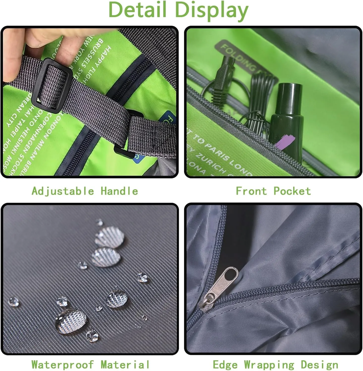 4PCS Travel Bag Foldable Duffle Bag Lightweight Luggage Bag Personal Item Bag for Airlines (4PCS Waterproof Bag)