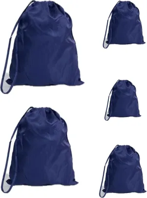5 Pack ESD Anti-Static Dust-Free Drawstring Bags for Electronics,Cleanroom Storage and Work,28x36cm Reusable Backpack (Dark Blue)