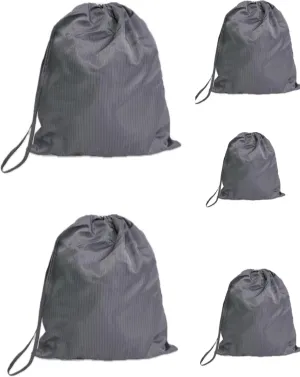 5 Pack ESD Anti-Static Dust-Free Drawstring Bags for Electronics,Cleanroom Storage and Work,28x36cm Reusable Backpack (Grey)