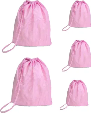 5 Pack ESD Anti-Static Dust-Free Drawstring Bags for Electronics,Cleanroom Storage and Work,28x36cm Reusable Backpack (Pink)