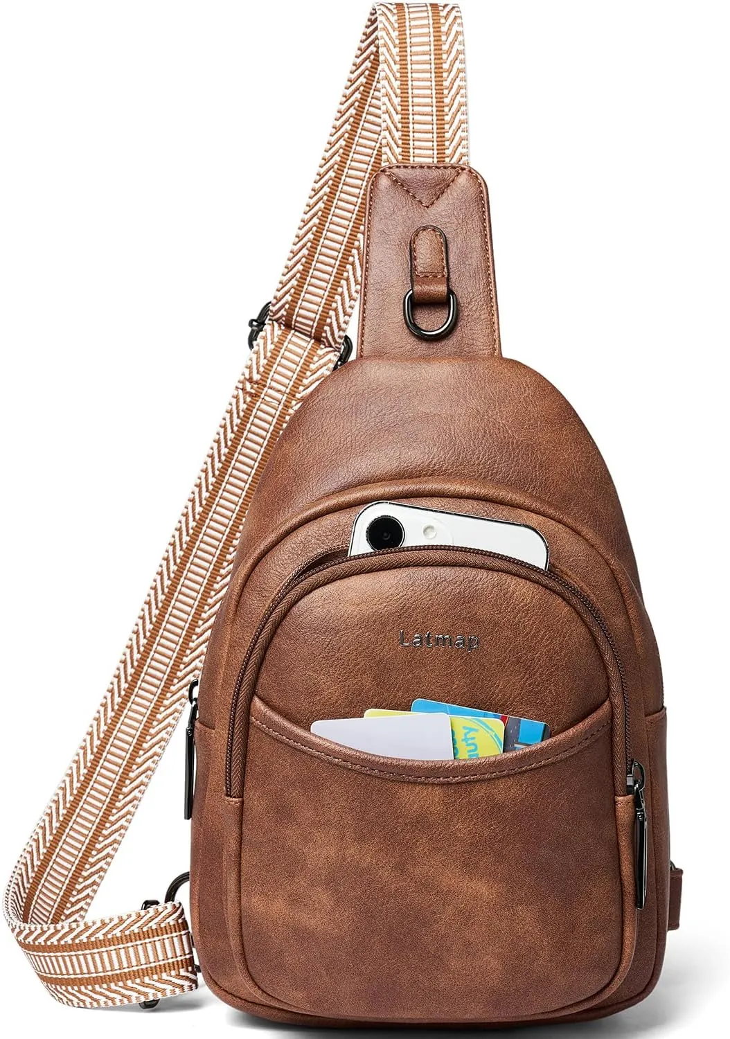 7L Sling Bag For Women Men Crossbody Shoulder Tote Blet Bags Backpack Fanny Pack Travel Purse Faux Leather