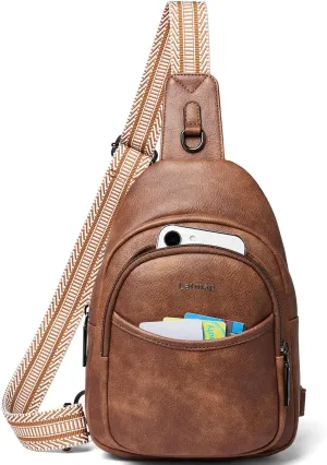 7L Sling Bag For Women Men Crossbody Shoulder Tote Blet Bags Backpack Fanny Pack Travel Purse Faux Leather