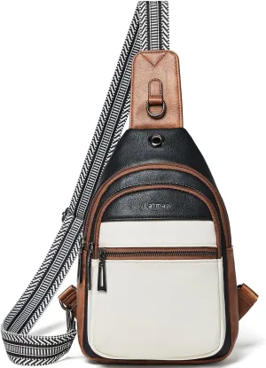 7L Sling Bag For Women Men Crossbody Shoulder Tote Blet Bags Backpack Fanny Pack Travel Purse Faux Leather