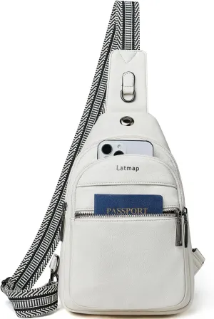 7L Sling Bag For Women Men Crossbody Shoulder Tote Blet Bags Backpack Fanny Pack Travel Purse Faux Leather