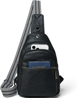 7L Sling Bag For Women Men Crossbody Shoulder Tote Blet Bags Backpack Fanny Pack Travel Purse Faux Leather
