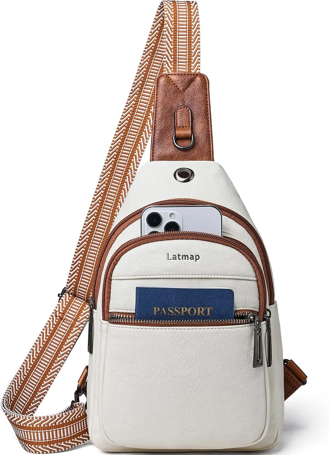 7L Sling Bag For Women Men Crossbody Shoulder Tote Blet Bags Backpack Fanny Pack Travel Purse Faux Leather