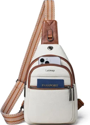 7L Sling Bag For Women Men Crossbody Shoulder Tote Blet Bags Backpack Fanny Pack Travel Purse Faux Leather