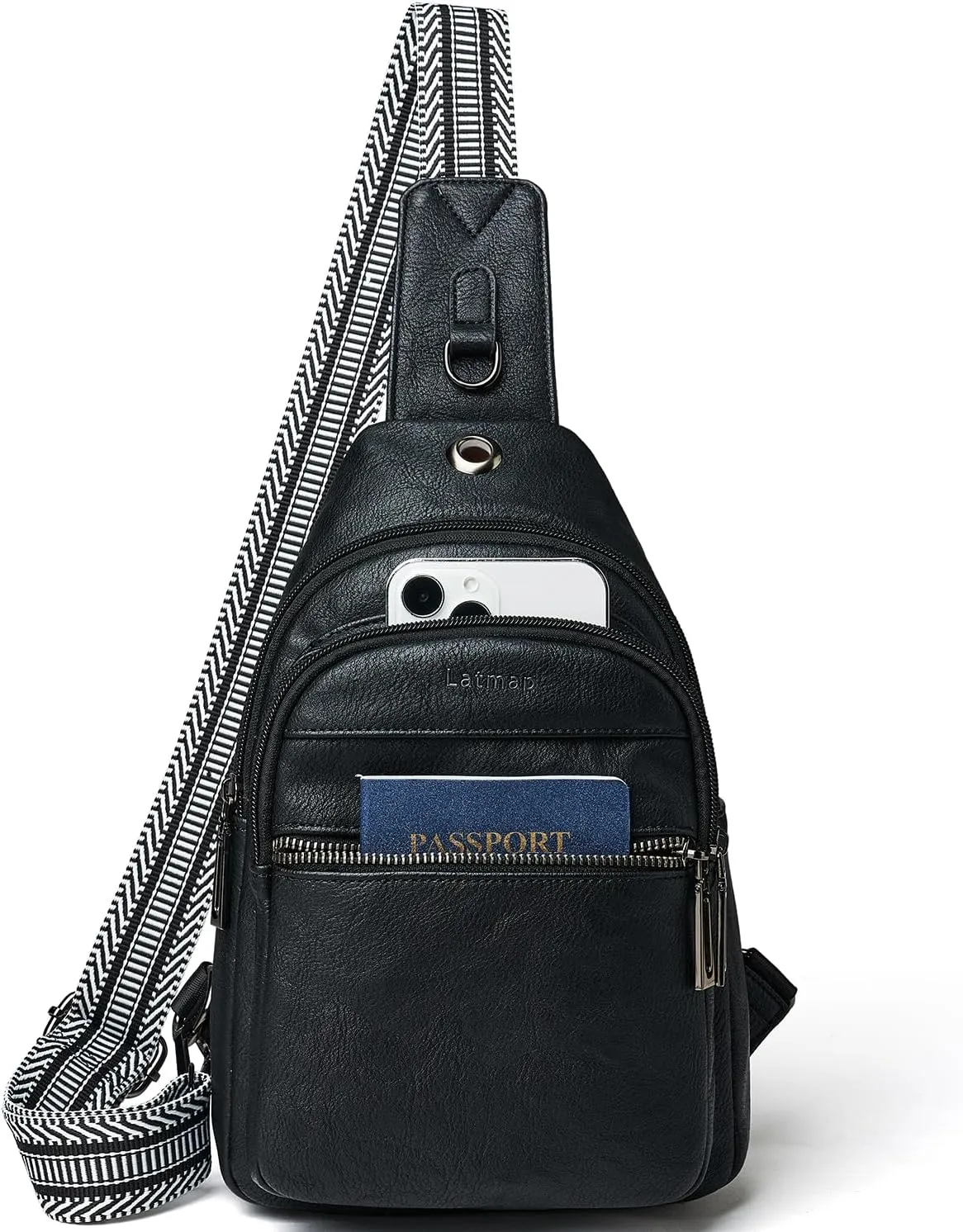 7L Sling Bag For Women Men Crossbody Shoulder Tote Blet Bags Backpack Fanny Pack Travel Purse Faux Leather