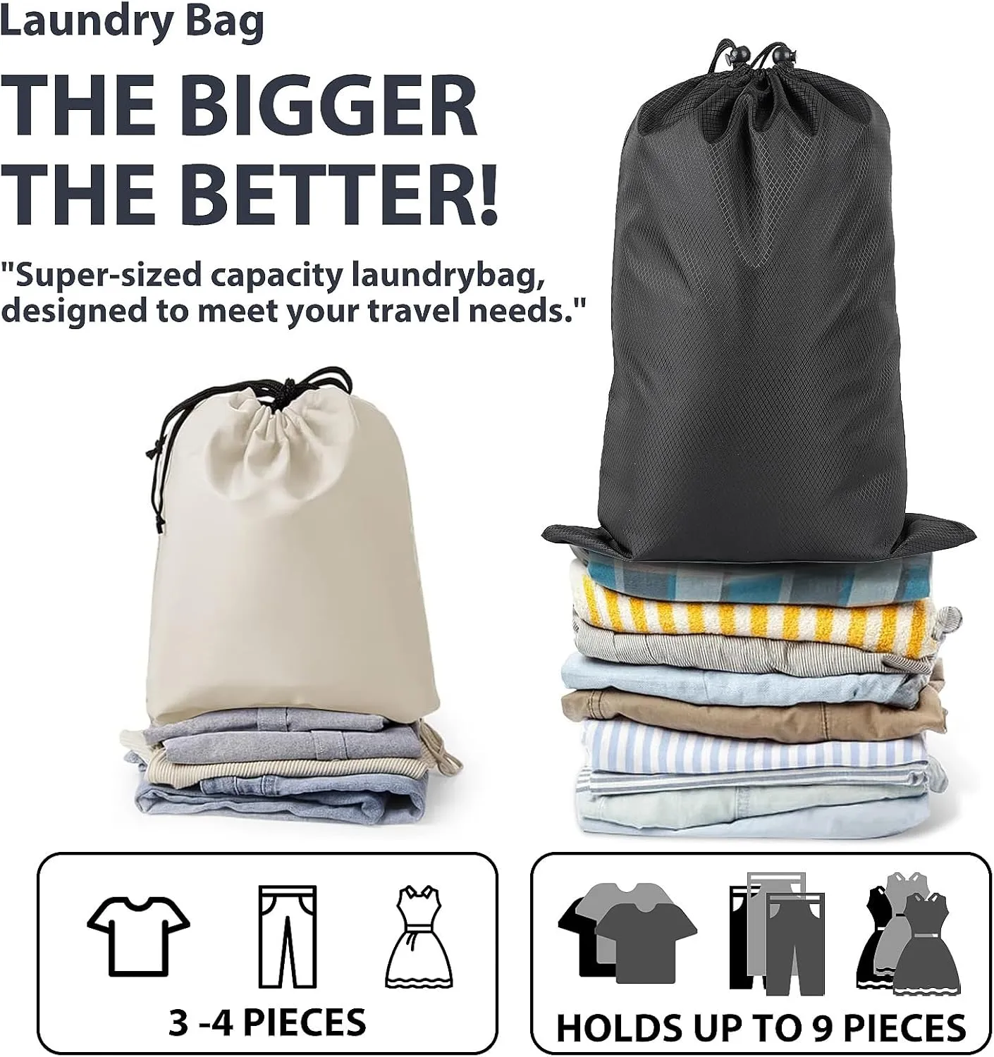 8 Set Packing Cubes for Travel - Double Zipper Compression Design, Space Saving, Sorting and Organizing Travel Luggage Items
