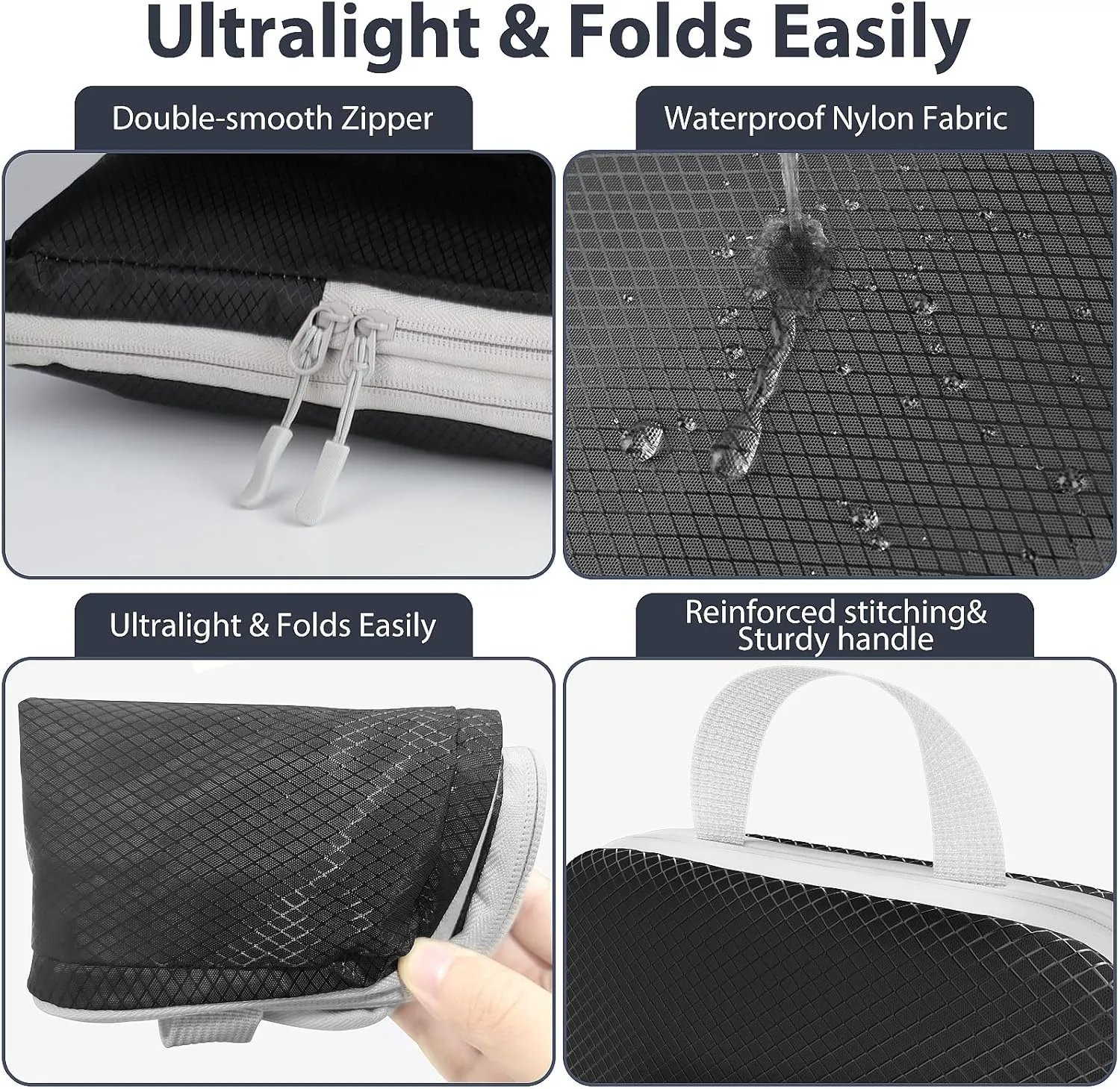 8 Set Packing Cubes for Travel - Double Zipper Compression Design, Space Saving, Sorting and Organizing Travel Luggage Items
