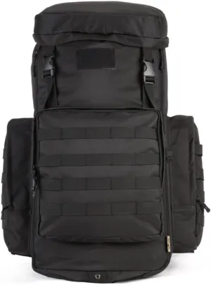 80L Nylon fabric Backpacks Camping Hiking Backpack Trekking Daypack Outdoor Backpacks, Black, One Size