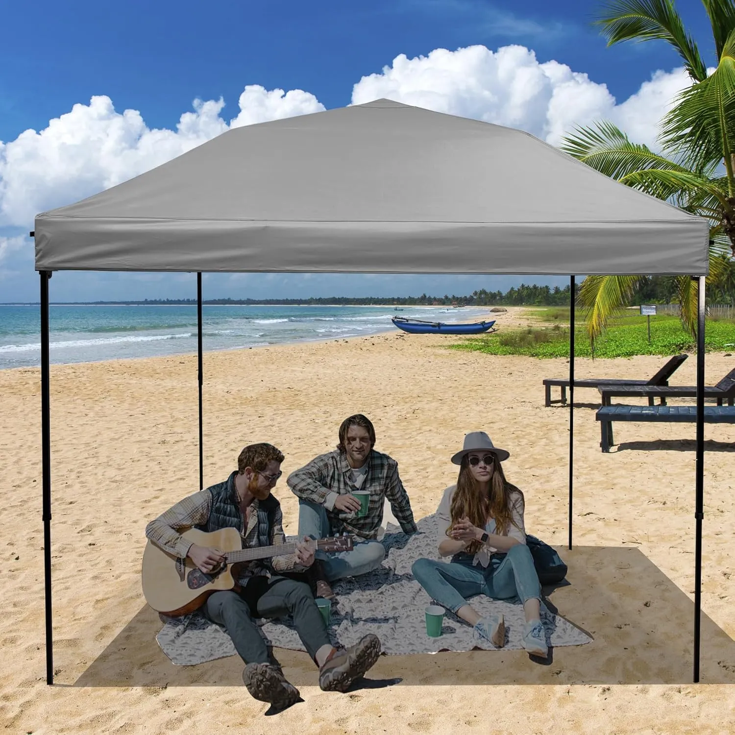 8x8 Canopy Replacement Top, Replacement Cover for 8x8 Pop Up Canopy Tent (Top Cover Only) Grey