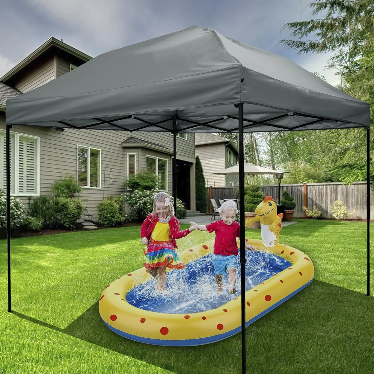 8x8 Canopy Replacement Top, Replacement Cover for 8x8 Pop Up Canopy Tent (Top Cover Only) Grey