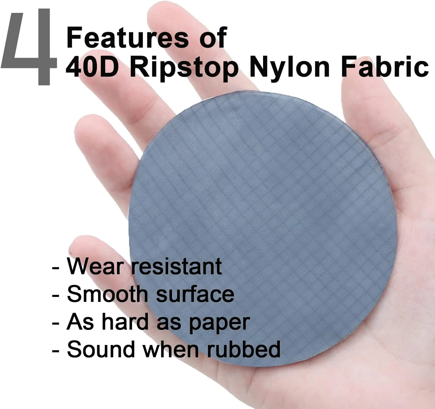 9KM DWLIFE Nylon Ripstop Fabric, Sky Blue 60x196 Inch, 40D Waterproof, Lightweight, Windproof, Bulk Fabric for Kite, Tent, Flag, Bag, Tarp Cover, Outdoor DIY Project