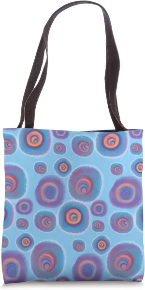 Abstract Blue Tie-Die-like Pattern Tote Bag