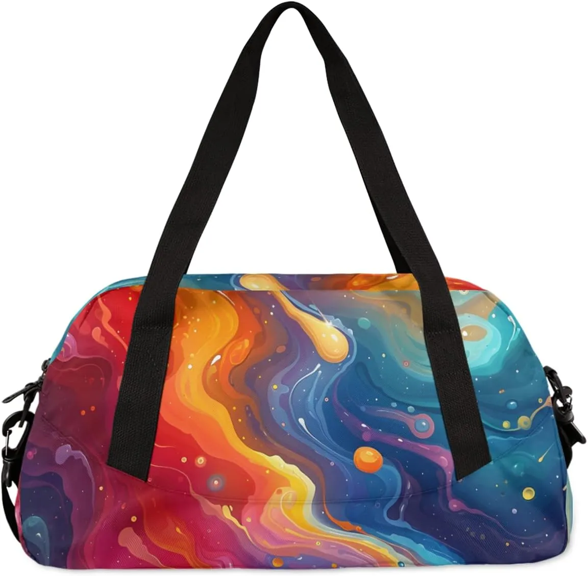 Abstract Liquid Kids Duffle Bag Boys Girls Small Sport Dance Gym Bag for Overnight Travel Weekender Carry On
