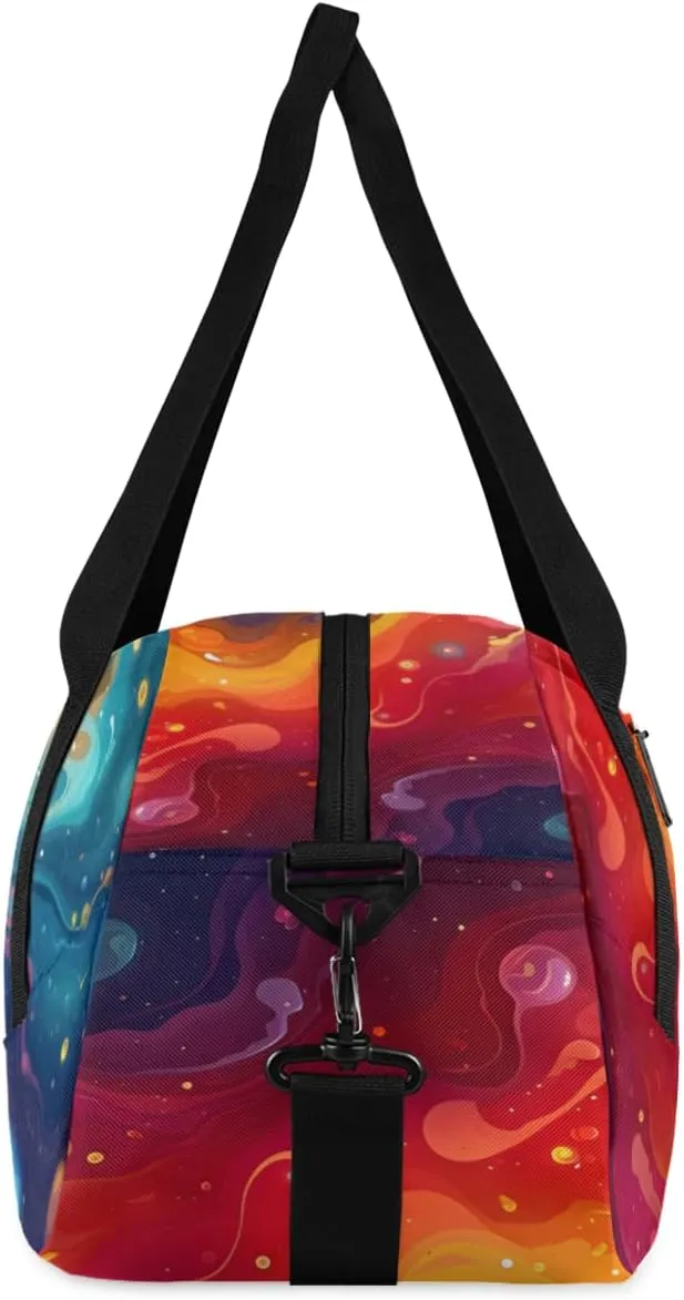 Abstract Liquid Kids Duffle Bag Boys Girls Small Sport Dance Gym Bag for Overnight Travel Weekender Carry On