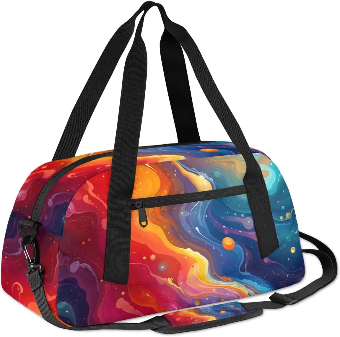 Abstract Liquid Kids Duffle Bag Boys Girls Small Sport Dance Gym Bag for Overnight Travel Weekender Carry On