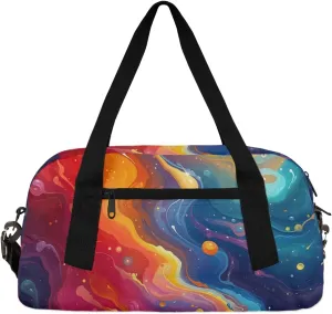 Abstract Liquid Kids Duffle Bag Boys Girls Small Sport Dance Gym Bag for Overnight Travel Weekender Carry On