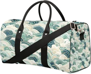 Abstract Sea Water Foldable Lightweight Duffle Bag for Travel - Waterproof Carry On Bags for Airplanes, Travel Duffel Bags for Gym, Weekend