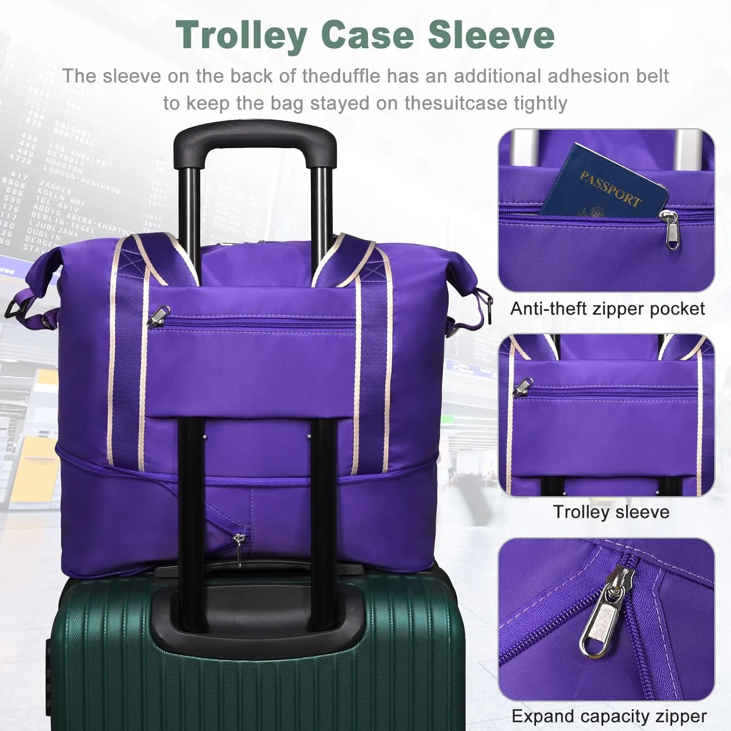 ACdream Large Travel Tote Bag, Duffle Weekender Overnight Carry On Luggage,