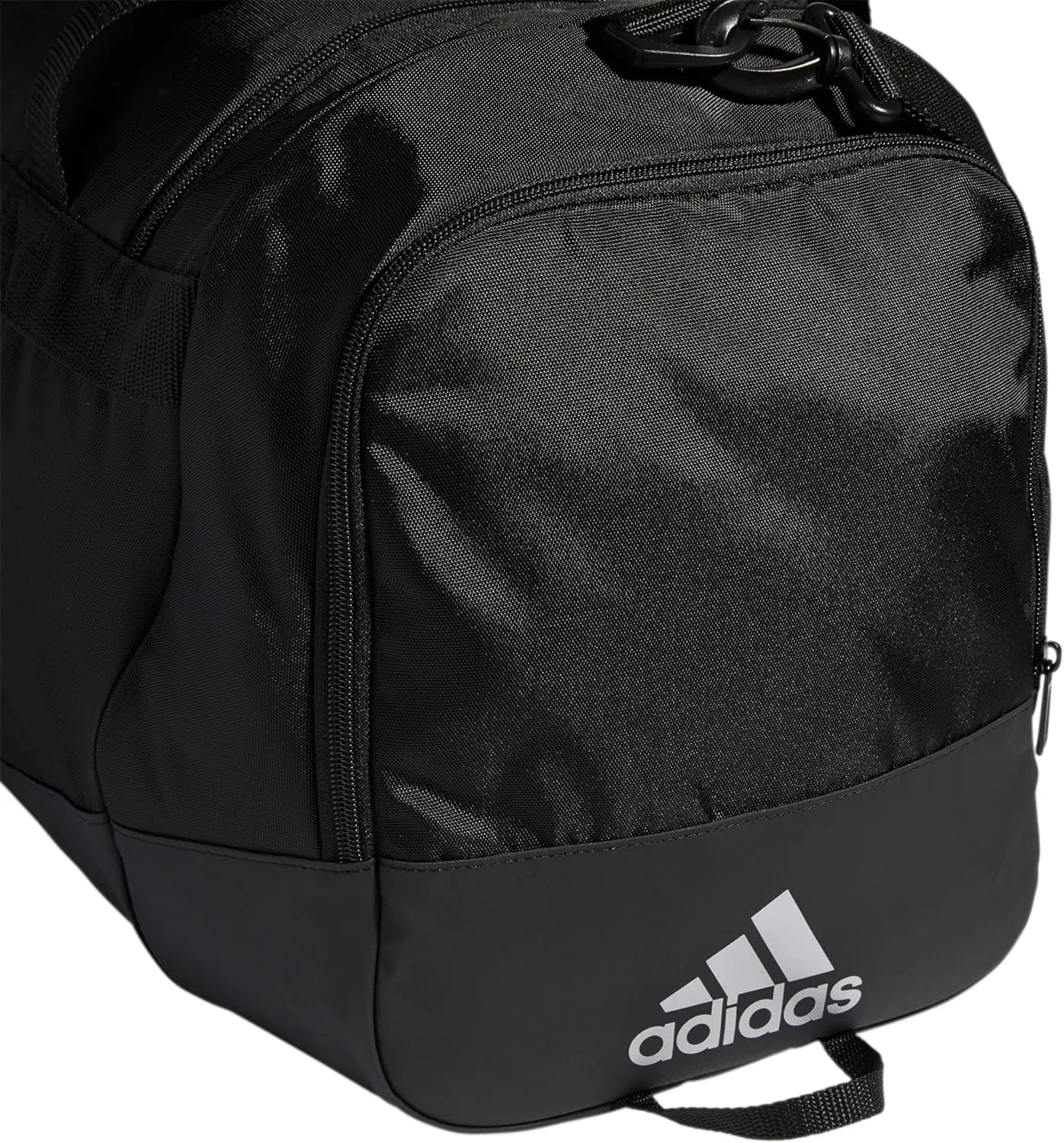 adidas Unisex Defender 4.0 Gym Duffel Bag for Men and Women, Black/Silver Metallic, Medium (66L)