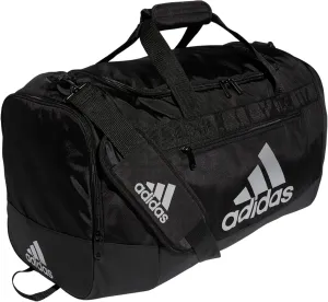 adidas Unisex Defender 4.0 Gym Duffel Bag for Men and Women, Black/Silver Metallic, Medium (66L)