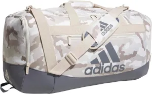 adidas Unisex Defender 4.0 Gym Duffel Bag for Men and Women, Camouflage Wonder Beige/Onix Grey, Medium (66L)