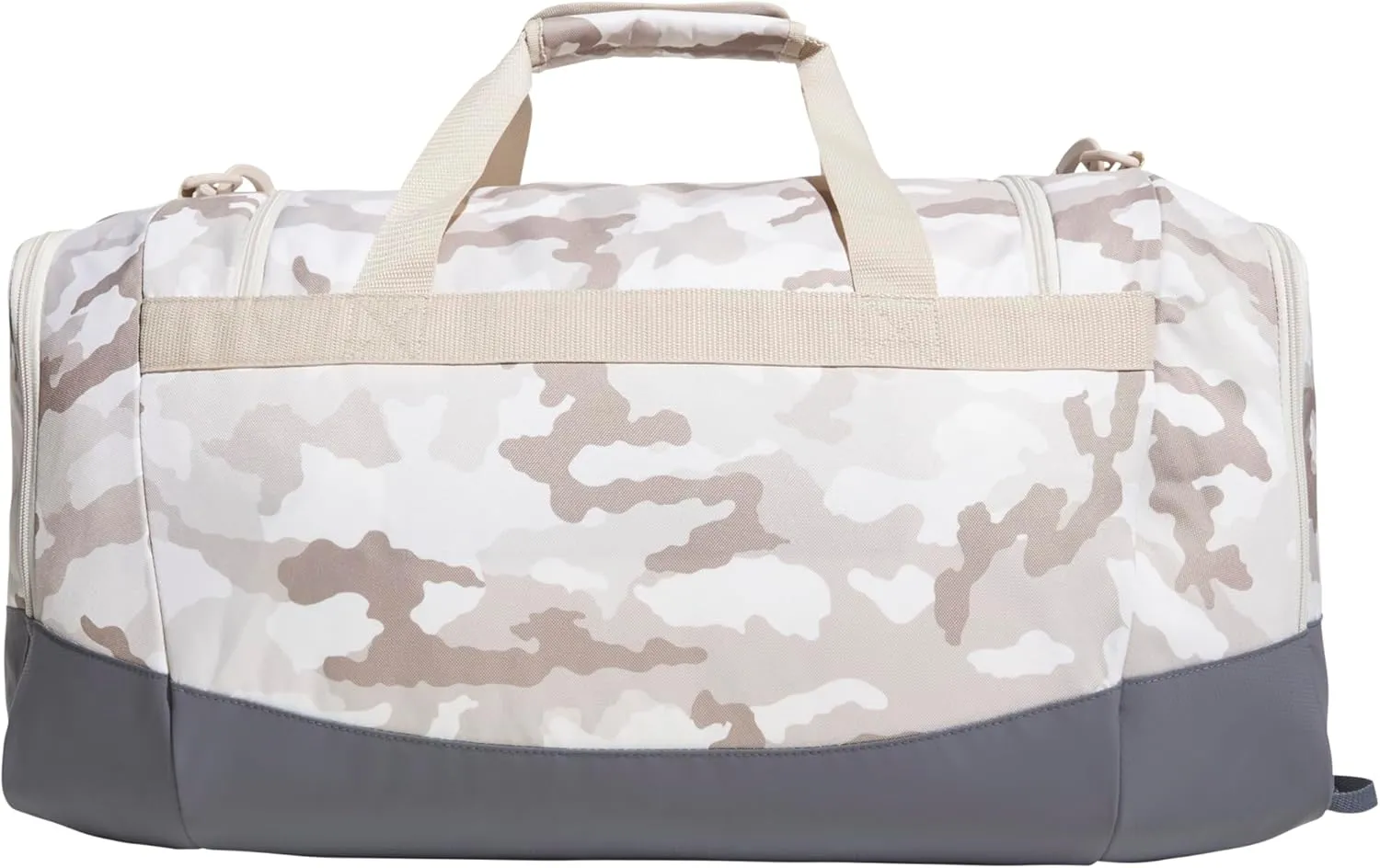 adidas Unisex Defender 4.0 Gym Duffel Bag for Men and Women, Camouflage Wonder Beige/Onix Grey, Medium (66L)