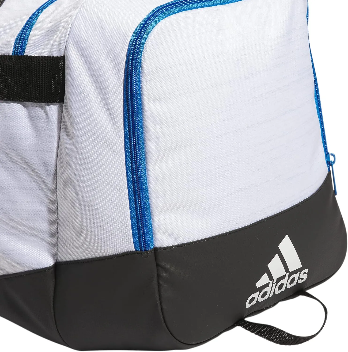 adidas Unisex Defender 4.0 Gym Duffel Bag for Men and Women, Two Tone White-Clear Onix/Bright Royal Blue/Black, Medium (66L)